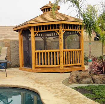 Log Octagon Gazebo Kit #8